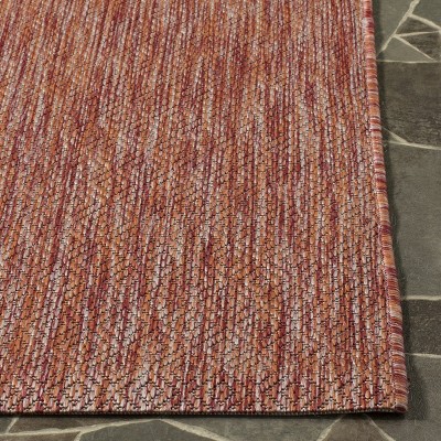 Safavieh Courtyard Red Square Synthetic Indoor/Outdoor Rug