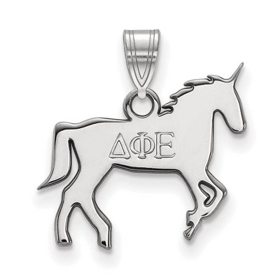 Black Bow Jewelry Sterling Silver Delta Phi Epsilon Greek Life Small Pendant