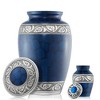 Reminded Set of 5 Etched Cremation Urns for Human Ashes - 1 Adult + 4 Keepsake Token Size - 4 of 4