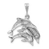 Black Bow Jewelry 14k White Gold Dolphin Pod Pendant - 3 of 4