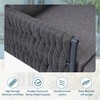 Whisen Aluminum Patio Conversation Set, Modern Metal Outdoor Sectional Sofa With Extra Thick Cushions - Gray - 4 of 4