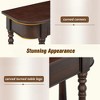 KIGFTSOD Narrow Console Table - Curved Corner, Retro Style with Top Drawer & Open Shelf, Ideal for Entryway, Hallway & Living Room - 4 of 4