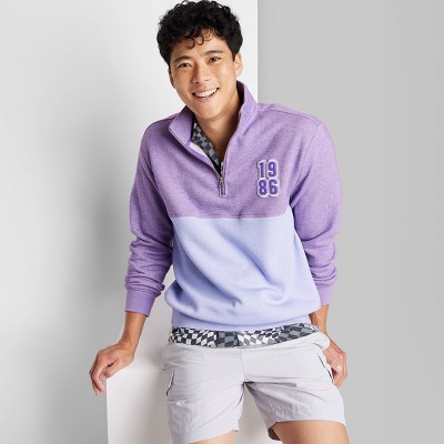 Purple quarter hot sale zip sweater