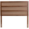 Baxton Studio Berne Mid-Century Modern Ash Walnut Finished Wood Queen Size Headboard with Rattan - 3 of 4