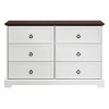 6 Drawer Dresser for Bedroom, 47" Wood Chest of Drawers with Handle, Accent Freestanding Storage Cabinet for Closet Living Room Hallway Bedroom - image 3 of 4