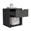 NicBex Modern Nightstand with Drawer and Open Bookcase  Minimalist Bedside Table End Table for Bedroom, Living Room - 4 of 4