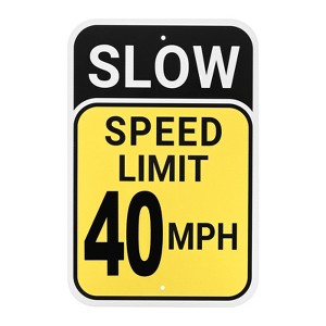 Unique Bargains Aluminum Weather Resistant Waterproof Rust Free Traffic Signs 1 Pc - 1 of 4
