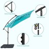Sonkuki 8.2 x 8.2 Ft. LED Patio Offset Umbrella With Base for Garden, Backyard and Poolside - 3 of 4