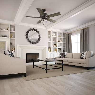 52" Noble Bronze Ceiling Fan with Reversible Blades and LED Light