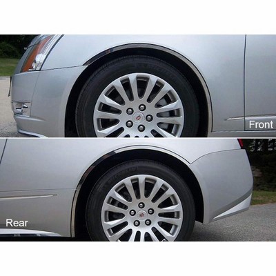 QAA Is Compatible with 2011-2014 Cadillac CTS Coupe 6 Piece Stainless Wheel Well Accent Trim, 0.87" Width WQ50254