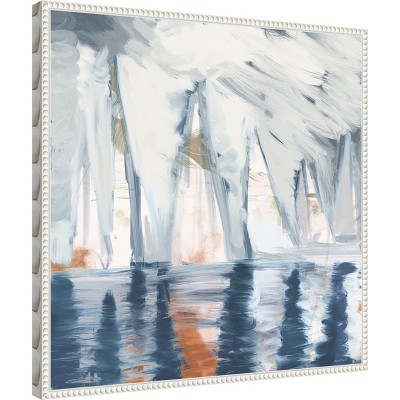 Beaded Framed Abstract Nautical Canvas Wall Art