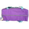 Purple OMG Girls Duffle Bag with a Purple Top and Black Bottom for Travel, Sports, Sleepovers or the Beach - 4 of 4