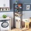 Tangkula Over The Toilet Storage 4-Tier Industrial Over-the-Toilet Space Saver Storage Rack w/ Adjustable Feet & Anti-Toppling Devices - 3 of 4