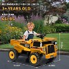 12V Kids Ride On Dump Truck with Remote Control,Ride On Car Toy with Spring Suspension,Music,LED Lights,Yellow - 2 of 4