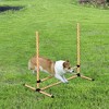 PawHut 6 Piece Dog Agility Training Equipment with Hurdle Bag and Whistle, Orange and White - 3 of 4