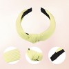 Unique Bargains Girl's Wide Knotted Headband 1.18" Yellow Green 6 Pcs - 3 of 4