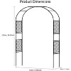 Metal Garden Arbor,Arch Trellis for Climbing Plants, Weather-Resistant Decorative Wedding Archway, Sturdy Iron Frame, Outdoor Black Garden Arch Decor - 2 of 4