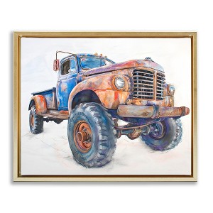 Stupell Industries Old Rustic Truck Illustration Floating Frame