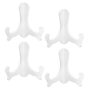 Unique Bargains Plastic Rotatable Foldable Decorative Easels or Stands 4 Pcs - 1 of 4