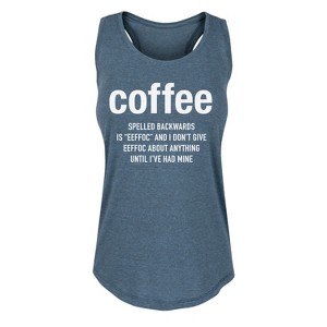 Women's - Instant Message - Coffee Eeffoc Graphic Racerback Tank - 1 of 4