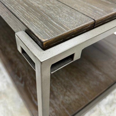 Corbeta Aged Graphite 3-Piece Metal Frame Wood Coffee Table Set