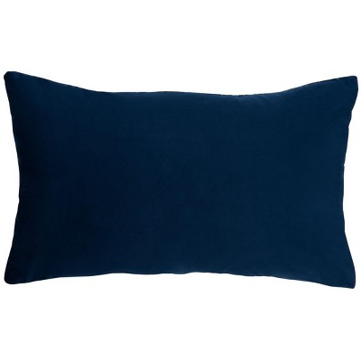 Navy and Grey Geometric Art Deco Rectangular Pillow