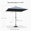 PURPLE LEAF Patio Umbrella Outdoor Table Umbrella Aluminum Frame Market Umbrella Sun Umbrella with 8 Sturdy Ribs - 2 of 4