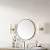 James Martin Signature Vanities Rohe 30" Round Mirror, Champagne Brass - 3 of 4