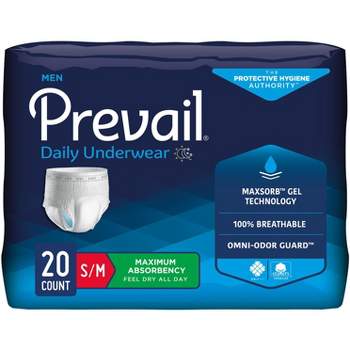 Prevail Overnight Unisex Adult Underwear, Pull On With Tear Away