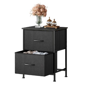 GALAXHERO Night Stand 2 Drawer Small Dresser for Bedroom, Closet, Dorm, Fabric Nightstand with Storage Bins - 1 of 4