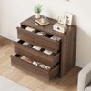 Modern 3-Drawer Dresser,Versatile Bedside Nightstand & Storage Chest for Bedroom, Nursery, Entryway,Walnut - 3 of 4