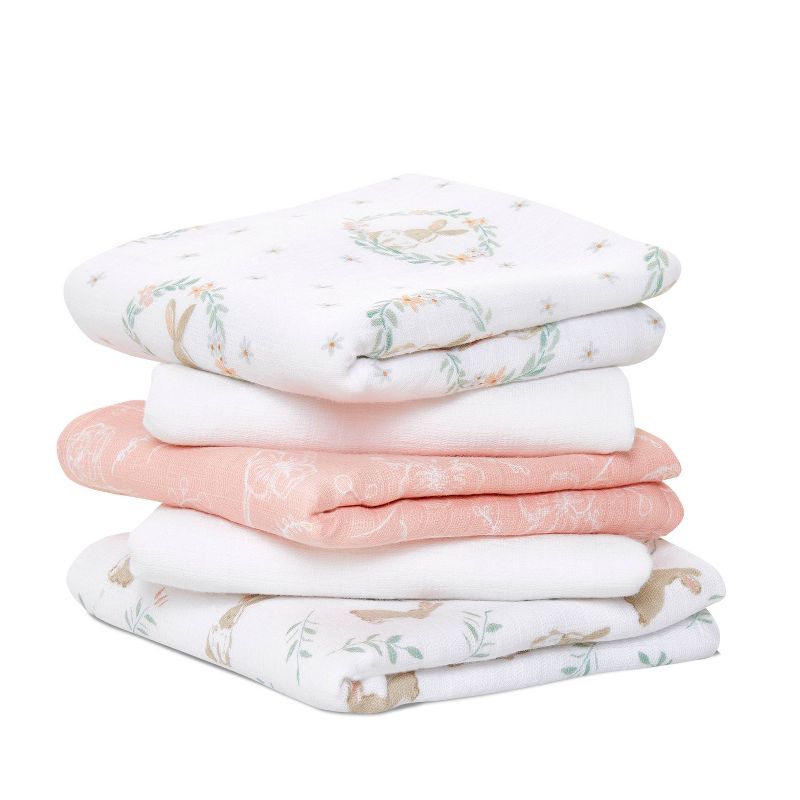 aden + anais Essentials Muslin Squares Baby Blankets - 5pk, 1 of 4
