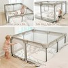 Playpen with Mat, 47x47inch Playpen for Babies and Toddlers - 2 of 3