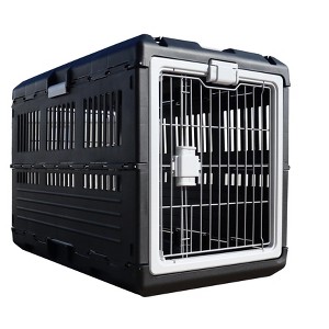Mirapet USA Pet Carrier & Crate 35" - Premium Collapsible Design for Medium Cats and Dogs  360-Degree Ventilation & Hard Plastic Wall Protection - 1 of 4