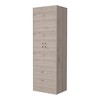 Gulches Modern Armoire with Double Doors, One Large Cabinet, Two Drawers, White, 47.8"H x 20.8"W - 4 of 4