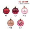 Every Day is Christmas Round 50ct 2.24"/57mm Shatterproof Christmas Tree Ornaments Set, Christmas Tree Balls Decoration - 3 of 4