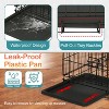 FDW 18-48in Dog Crates for Dogs Folding Mental Wire Crates Dog Kennels Pet Crate with Removable Tray and Handle - 3 of 4
