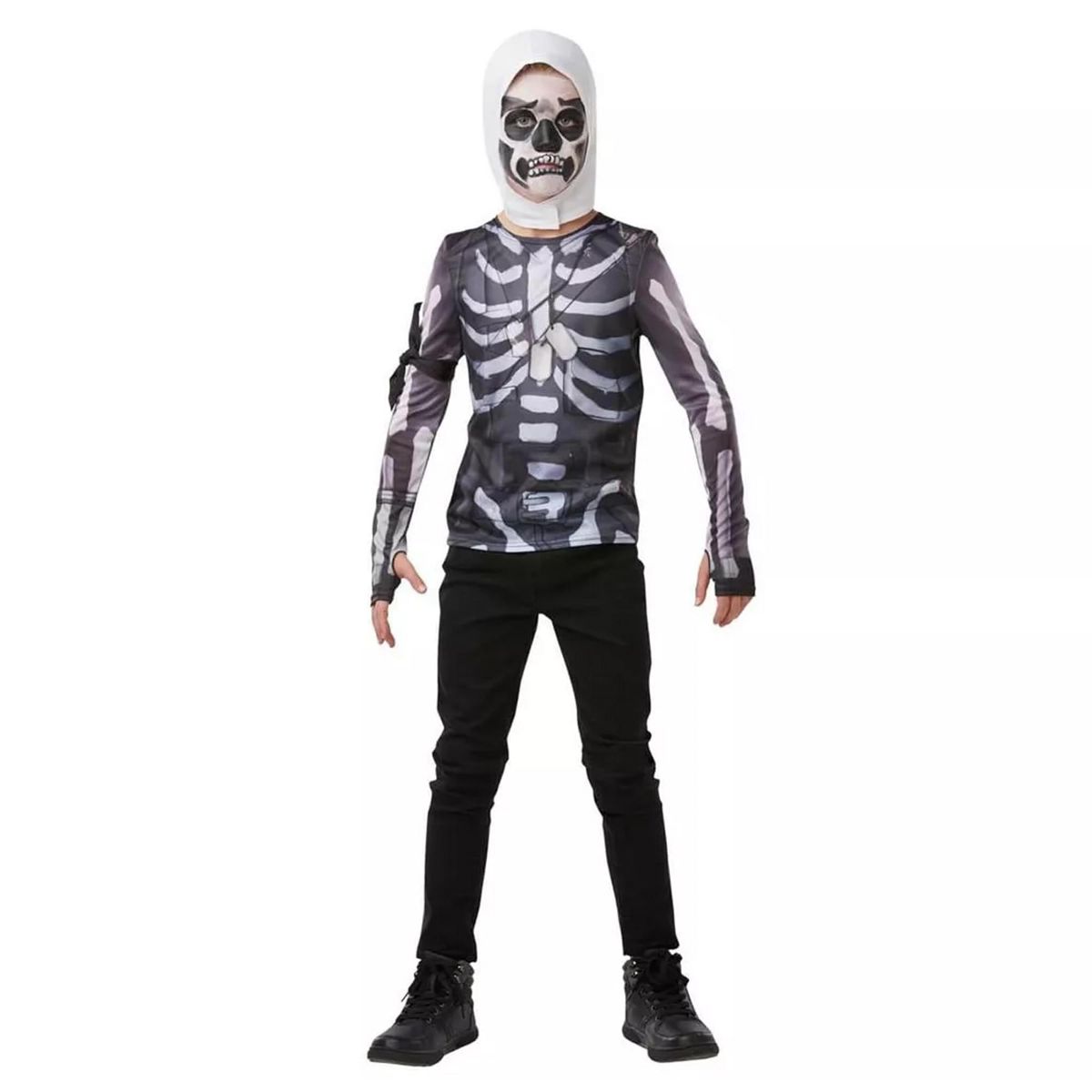 Rubie's Fortnite Skull Trooper Teen Costume Top & Hood