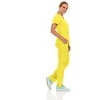 MediChic Women's V-Neck Scrub Set Straight Leg Six Pocket Cargo Scrub Pants with 4-Way Stretch Scrubs Sets - 3 of 4