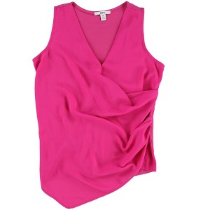 bar III Womens Faux-Wrap Sleeveless Blouse Top - 1 of 2