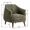 DYHOME Mid-Century Modern Accent Chair, Tufted Upholstered Armchair for Living Room, Bedroom - 3 of 4