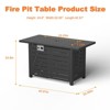 R.W.FLAME 43" Gas Fire Pit Table, 50,000 BTU Propane Burner with Steel Lid & Glass Stone, 2-in-1 Fire Pit & Table for Patio，Backyard Gatherings - 2 of 4