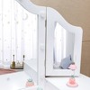 Whizmax Kids Vanity, Princess Makeup Desk Dressing Table with Tri-fold Mirror & Storage Shelves(White) - image 3 of 4