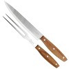Gibson Elite 3 Piece Acacia Wood Serving Board with Carving Knife and Fork in Brown - 3 of 4