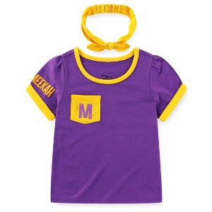 Blippi Meekah Girls Short Sleeve T-Shirt with Headband for Toddler and Big Kids - 1 of 4