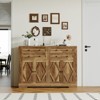 Farmhouse 55" Large Sideboard Buffet Cabinet with Storage, 4 Drawers & 4 Doors, Adjustable Shelves, for Living Room, Hallway, Dining Room - 3 of 4