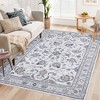 Boho Rustic Area Rugs for Living Room Washable Rug Floral Bedroom Decor Rug - 3 of 4