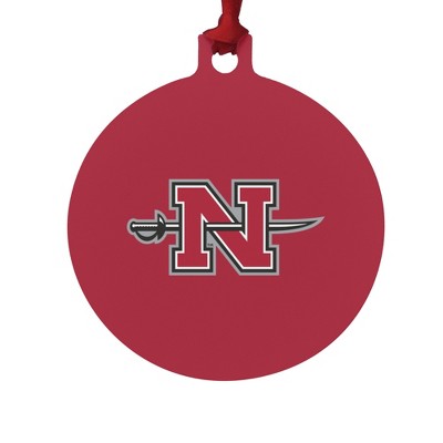 Nicholls State University Primary Logo Aluminum Holiday Christmas Tree Ornament