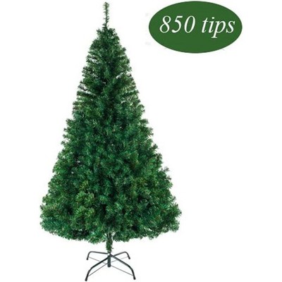 Artificial Christmas Tree 5.5ft 850 Branches Holiday Decoration with Metal Stand for Indoor Outdoor Green