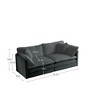 GDFStudio Yule Modern 76.7" Chenille Upholstered Loveseat with Pillows - 3 of 4